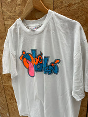 Vintage Single Stitch Hanes "Que Vacilon" Graphic T-Shirt White Size XL