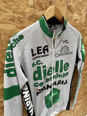 Vintage Dielle Ceramiche Mariner Cycling Jersey Long Sleeve Men's M Grey Green