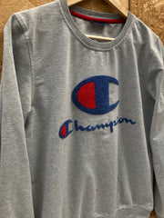 Vintage Y2K grey spell out Champion USA sweater size medium