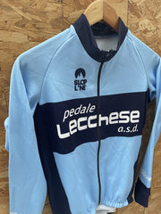 Vintage Pedale Lecchese Cycling Jersey Long Sleeve Blue Size S
