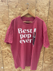 Vintage Y2K Coca-Cola Best Pop Ever Graphic T-Shirt Red 2XL Modern