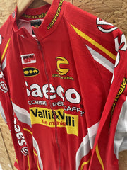 Vintage Cannondale Saeco Valli & Valli Cycling Jersey Long Sleeve Men's XXL Red