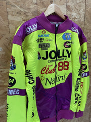 Vintage Nalini Jolly Club 88 Racing Jacket Neon Yellow L