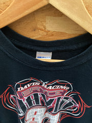Vintage Y2K Bryce Davis USA Nascar stock car racing black t-shirt size large