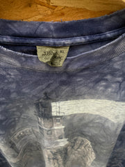 Vintage 90s purple tie dye Bar Harbour Maine t-shirt size XL by The Mountain USA