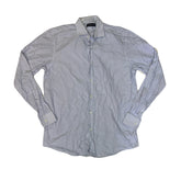 Vintage Y2K Ralph Lauren white blue pinstripe smart shirt size large 16.5"