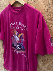 Vintage 90s pink Native song & dance championship single stitch t-shirt size XXL