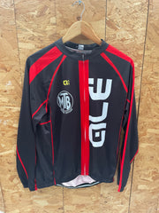 ALE MTB Cycling Jersey Jacket Black Red XL Long Sleeve Full Zip Sportswear