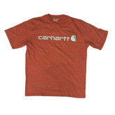 Vintage Y2K Carhartt salmon loose fit print worker t-shirt size medium