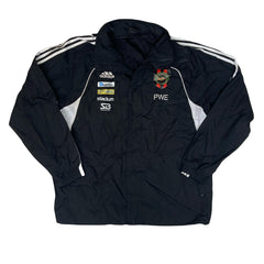 Vintage Adidas black white City Gross football squad windbreaker jacket size XL