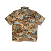 Vintage 90s safari scene pattern ladies Hawaiian blouse size small by Bonworth