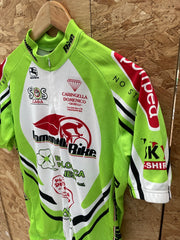 Vintage Giordana Cycling Jersey Men's L Green Short Sleeve Bike Shirt