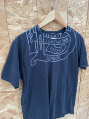 Burberry Men's Black Graphic T-Shirt Size M Short Sleeve Crew Neck Cotton