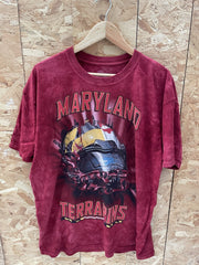 Vtg The Mountain Maryland Terrapins Tie Dye T-Shirt Size XL Red Graphic Tee