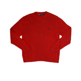 Vintage Chaps Men's XL Orange Slouchy Crew Neck Long Sleeve Cotton Sweater
