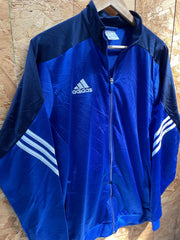 Vintage Y2K Adidas zip track top blue white navy size large