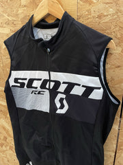 Scott RC Cycling Vest Men's Black White Size L Sleeveless Lightweight