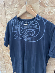 Burberry Men's Black Graphic T-Shirt Size M Short Sleeve Crew Neck Cotton