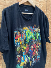 Vintage Y2K Marvel Comics Civil War graphic black t-shirt size XXL