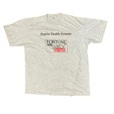 Vintage 90s Baptist Health quirky souvenir single stitch grey t-shirt size XL