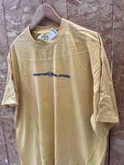 Vintage Single Stitch Anvil T-Shirt XL Yellow Religious New Age Graphic