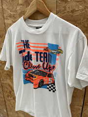 Vintage 90s Single Stitch Tide Team Nascar Racing T-Shirt Size L White