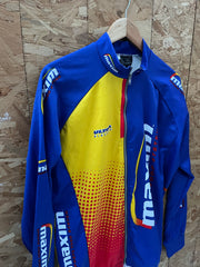 Ultima Bike Wear Maxim Sports Food System Cycling Jacket Blue Yellow Red Size 7