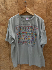 Vintage 90s light olive green dancing Honduras single stitch t-shirt size XL