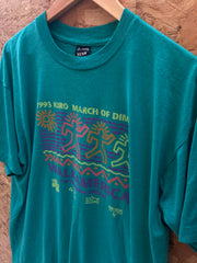 Vintage 93 March of the dimes marathon fun run single stitch t-shirt size XL