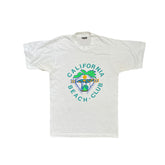 Vintage Single Stitch California Beach Club Graphic T-Shirt White Size M