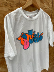 Vintage Single Stitch Hanes "Que Vacilon" Graphic T-Shirt White Size XL