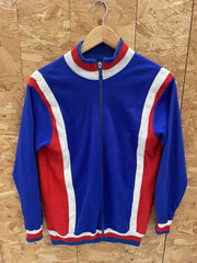 Vintage 70s Track Jacket Blue Red White Athletic Men's M