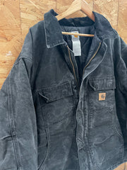 Vintage Carhartt Chore Barn Coat 3XL Black Quilted Jacket
