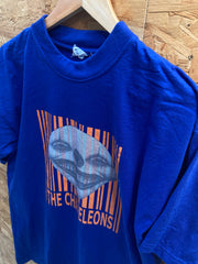 Vintage The Chameleons blue clown face double side print t-shirt size XL