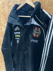 Vintage Adidas black white City Gross football squad windbreaker jacket size XL