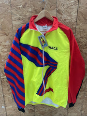 Vintage Windtex L'antivento Jacket Men's XXL Yellow Red Blue Retro Cycling