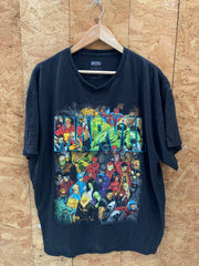 Vintage Y2K Marvel Comics Civil War graphic black t-shirt size XXL