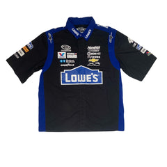 Vintage Y2K Jimmie Johnson Lowes Hendrick NASCAR team racing shirt size large