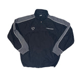 Vintage Y2K Nike Track Windbreaker Jacket Black Grey White Full Zip Men's XL