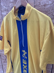 Vintage Exes Yellow Blue Short Sleeve Cycling MTB Jersey Top XL