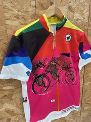 Vintage Castelli Mario Schifano limited edition artist print cycle jersey size M