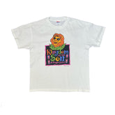 Vintage 90s Safari lion quirky single stitch white t-shirt size large by Hanes