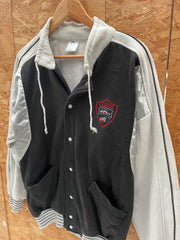 Active Sports Connection Varsity Jacket Black White Size M Retro Mens