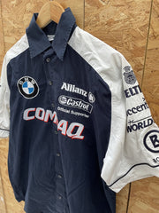 Vintage BMW Williams F1 Team Racing Shirt Men's M Navy White