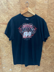 Vintage Y2K Bryce Davis USA Nascar stock car racing black t-shirt size large