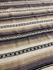 Vintage Striped Southwestern Blanket Throw Rug Serape Boho Fringe