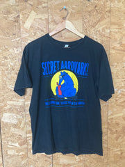 Vintage 90s Secret Ardvark trading co USA souvenir black t shirt size large