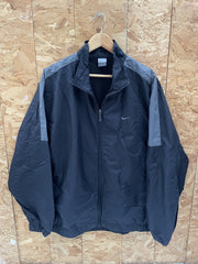 Nike Men's XL Black Grey Track Jacket Full Zip Lightweight Sportswear