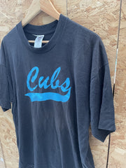 Vintage 90s Single Stitch Fruit of the Loom Cubs T-Shirt Black XL Graphic Tee