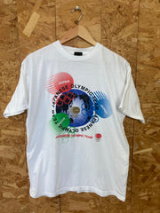 Vintage 90s Japanese Olympic Team souvenir white t shirt size large